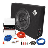 Combo Parlante Rockford 200w 10 Pulga Potencia 250w Y Cables