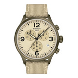 Reloj Hombre Tissot Chrono Xl Tejido Beige Carátula Beige