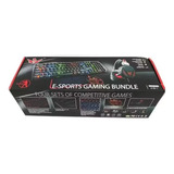 Combo Gamer Teclado Ñ Con Luces + Mouse Audífonos Y Mousepad