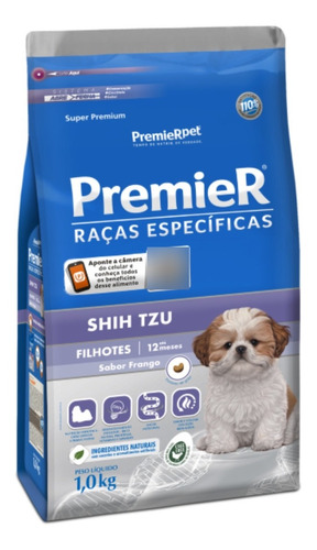 Ração Premier Raças Especificas Shitzu Filhote 1kg Frango