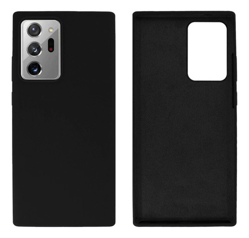 Capa Silicone Aveludada Preto Para Galaxy Note 20 Ultra