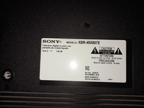 Tv Sony Con Falla En Tarjetas, Display No Está Quebrado