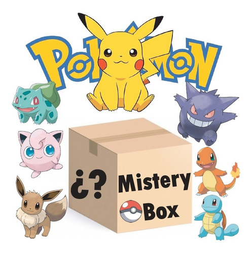 Caja Misteriosa Pokemon Mystery Box + 15 Productos + $1,000