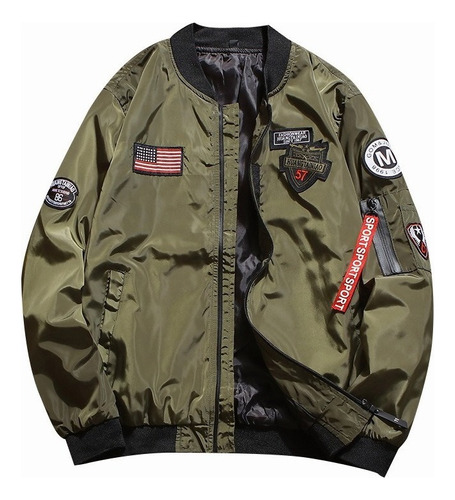 Chaqueta Bomber De Hombre Aviador Primavera Y Otoño