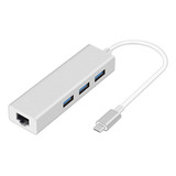 Adaptador Usb C Hub Gigabit Ethernet Rj45 Lan Usb -c A Usb 3