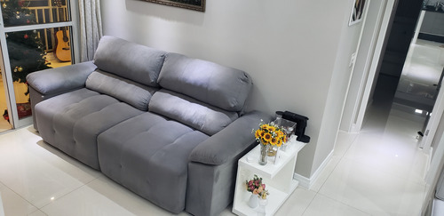 Sofa Retratil Cinza Resistente