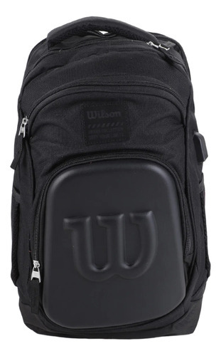 Mochila Wilson Unisex De Poliéster, Color Negro