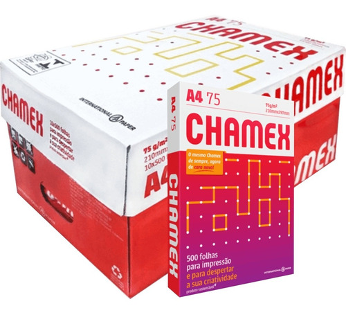 Sulfite Chamex A4 - Kit Com 2 Pacotes De 500fl Cada