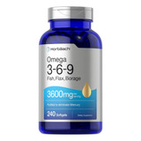 Horbaach Triple Omega 3 6 Y 9  3600 Mg Con 240 Capsulas