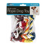 Multicolor Rope Dog Toy 4 Piezas Set