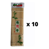 Pack Esterilla Delgada De Bambú Para Sushi X 10 Un. - Lireke