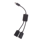 Cabo Usb Femea / Micro Usb Y/ Micro Usb Otg 2 Em 1