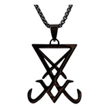 Pentagrama Sat Nico Baphomet Cabra Collar Colgante Joyer A