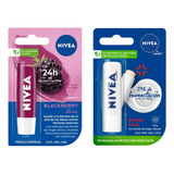 Nivea Protector Labial Blackberry Shine + Labello Derma Care