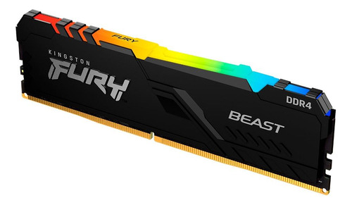 Memória Kingston Fury Beast Rgb 8gb 3200mhz Cl16 Kf432c16bba