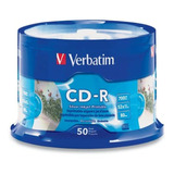 Verbatim 94554-cd-r (52x 80 Minutos) 50 Discotecas Plateado