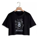 Cropped Oversized Feminino Medusa Tendência Fashion Blusinha