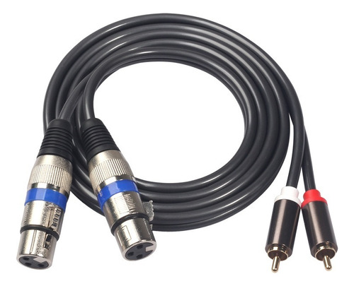 Cable Audio 2rca 1,5m Doble Xlr Macho A Doble Loto