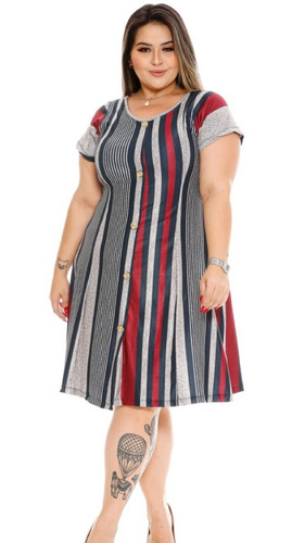 Vestido Plus Size Roupas Femininas Midi Na Promoção