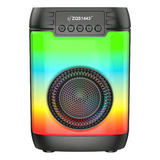 Zqs-1443 Bocina Portátil  Bluetooth/fm/sd/ Rgb Inalámbrica