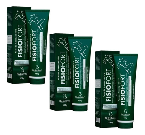 Pomada Fisiofort Verde 150g Massageadora - Bio Instinto Tipo De Embalagem Pomada Verde 150g Massageadora