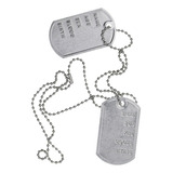 Collar Dog Tag Militar Chapita Cadena Disfraz Halloween