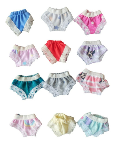 Set De Calzones Para Muñeca, Ropa Interior,  12 Piezas