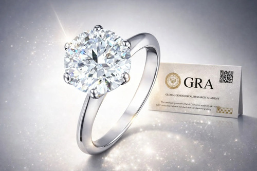 Anel Solitário Prata 925 Moissanite 8mm - Joia Noivado | Parcelamento sem juros