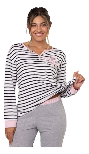 Pijama Manga Larga Invierno So Brave So Pink 11702