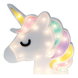 Unicornio Multicolor Con Luces Led Luminoso Candybar Velador