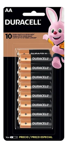 Pack 16 Pilas Alcalinas Aa Duracell