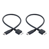 2 Juegos De Cables Para Disco Duro, Usb 3.1 Tipo C Macho A U