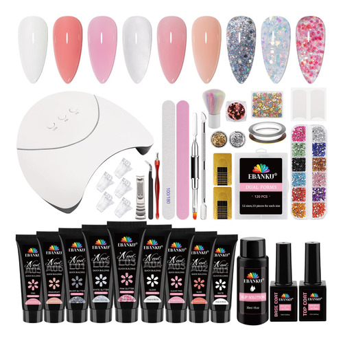 Ebanku Kit De Gel De Extensión De Uñas De Polietileno Con.