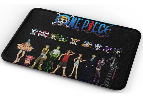Tapete One Piece Logos Personajes Baño Lavable 40x60cm 