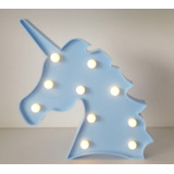 Lampara Cartel Luminoso De Unicornio Plástico Velador Luz