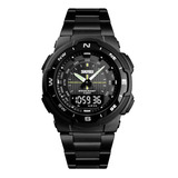 Reloj Hombre Skmei 1370 Acero Sumergible Alarma Cronometro