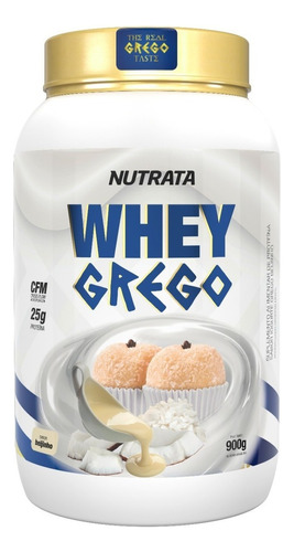 Suplemento Em Pó Nutrata  Grego Whey Grego Whey Proteins Whey Grego Sabor  Beijinho Em Pote De 900ml