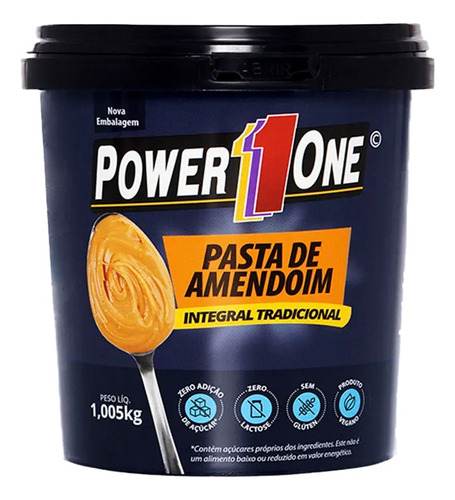 Pasta De Amendoim Power One Integral Tradicional - 1kg
