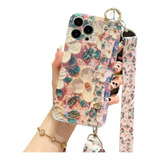 Funda Guess Flower Rosa Para iPhone 11 12 13 14 15 Pro Max