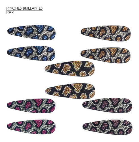 Par Pinches Brillantes Animal Print - Pinches Tic Tac