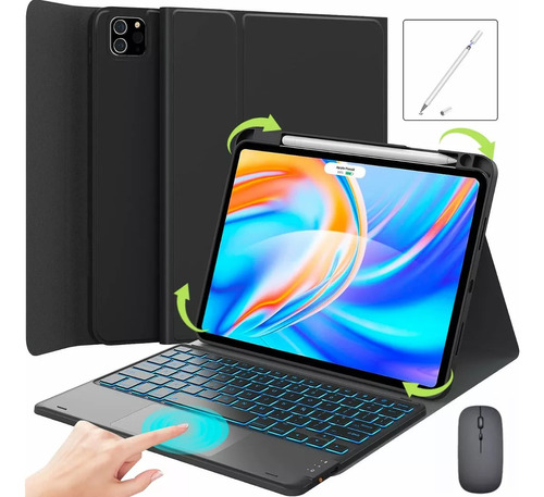 Funda Teclado Retroiluminado+ Lapiz Para iPad Air 5/ Pro11