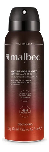 2x Desodorante Malbec X Aerossol Seco Boticário Masculino