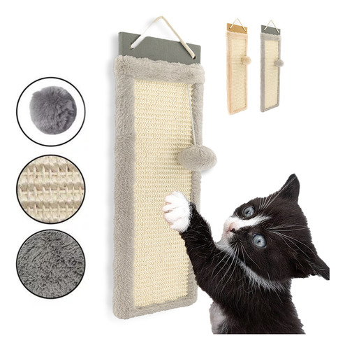 Rascador Sisal Colgante Para Gato Protector De Muebles Muros