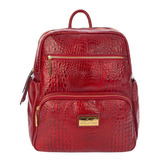 Mochila Feminina Grande Em Couro Zooey Cor Vermelho