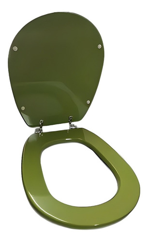 Tapa Asiento Inodoro Madera Pilar Verde Herraje Inoxidable