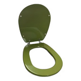 Tapa Asiento Inodoro Madera Pilar Verde Herraje Inoxidable