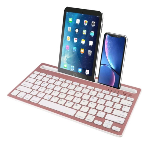 Teclado Bluetooth Mini Compacto Com Suporte P Tablet Celular