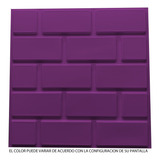 Panel Decorativo 3d Pvc Interior Exterior D009 Violeta