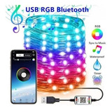 2 *20m Rgb Diy Luz Ambiental Festiva - Control Bluetooth Usb