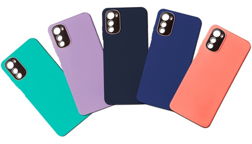 Funda Silicona & Vidrio Cubre Camara Para Motorola Moto E32